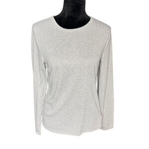Gap Women's size Large Gray Metallic Silver Thread Long Sleeve Knit Top